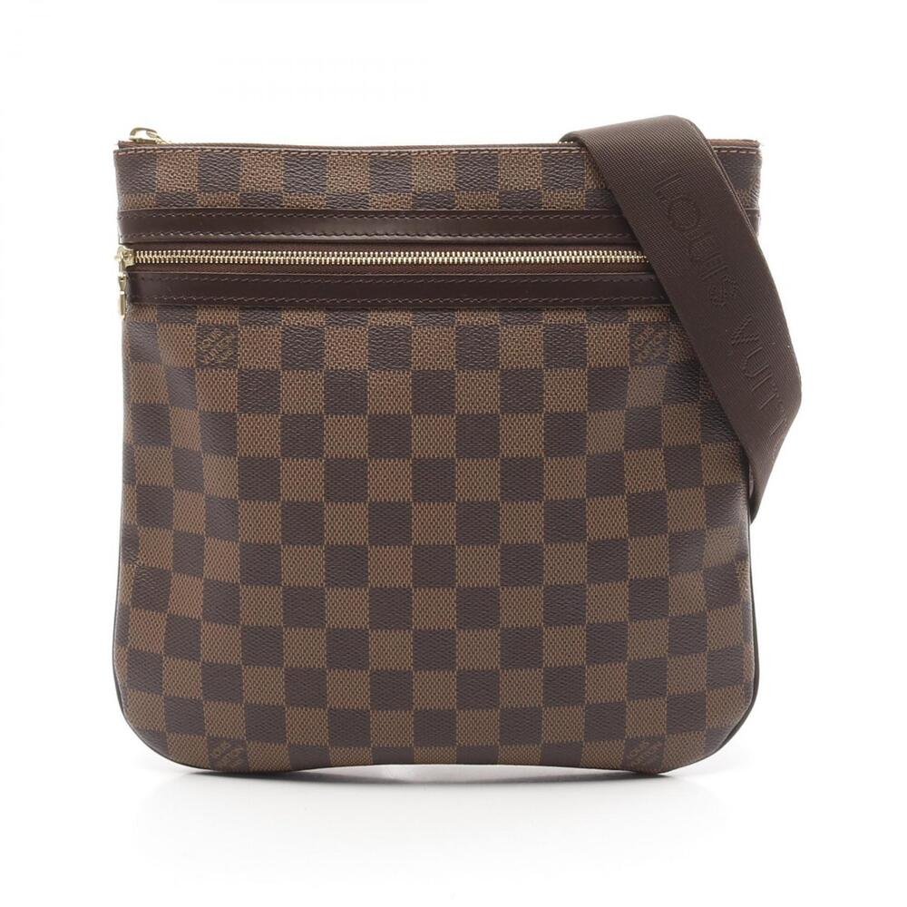 Louis Vuitton Pochette Bosphore Shoulder Bag Canvas Leather Damier Brown